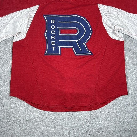 Laval Rockets Hockey jersey Men's Size 56 3XL Red AHL CCM Fighter Strap - Picture 8 of 16